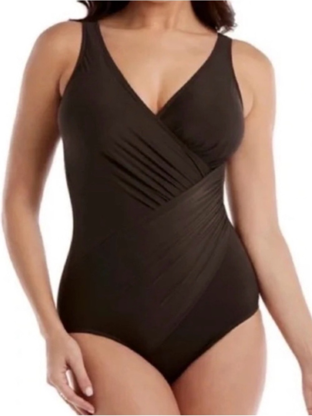 Miraclesuit Oceanus one piece swimsuit chocolate brown 14